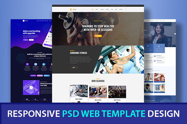 Prepare psd template design,landing page,web template design by ...