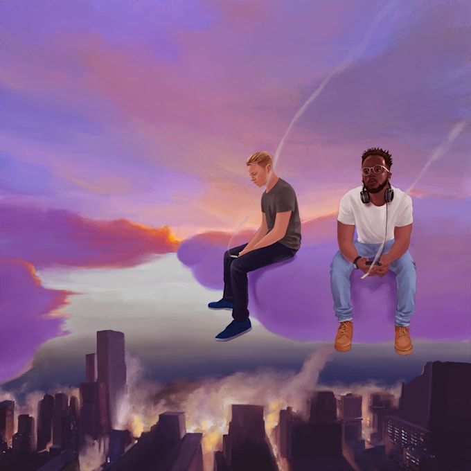 illustrate a beautiful podcast cover