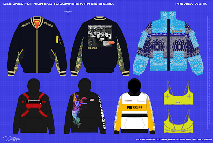 create high end streetwear fashion design