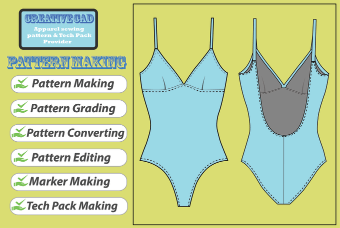 Make swimwear and underwear pattern by Creativcad