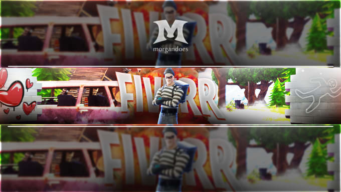 Make you a fortnite youtube banner by Morgandoes