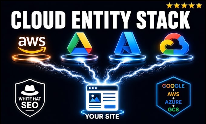 build an advanced google AWS and azure cloud entity stack for SEO authority