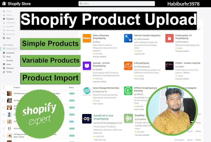 do professional shopify product listing