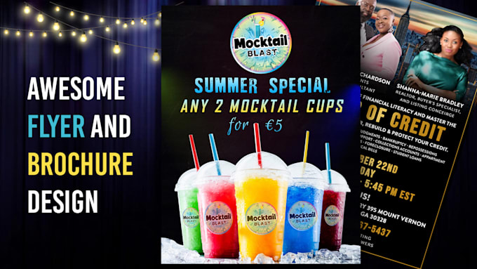 design flyer or brochure design, food flyer for business