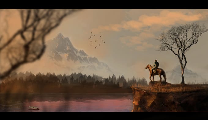 create concept art for games,films