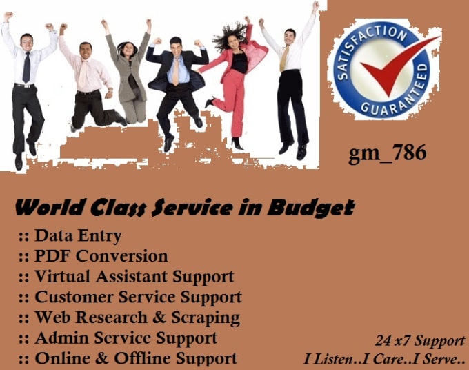 Do Admin Support Data Entry Virtual Support Pdf Conversion By Gm 786
