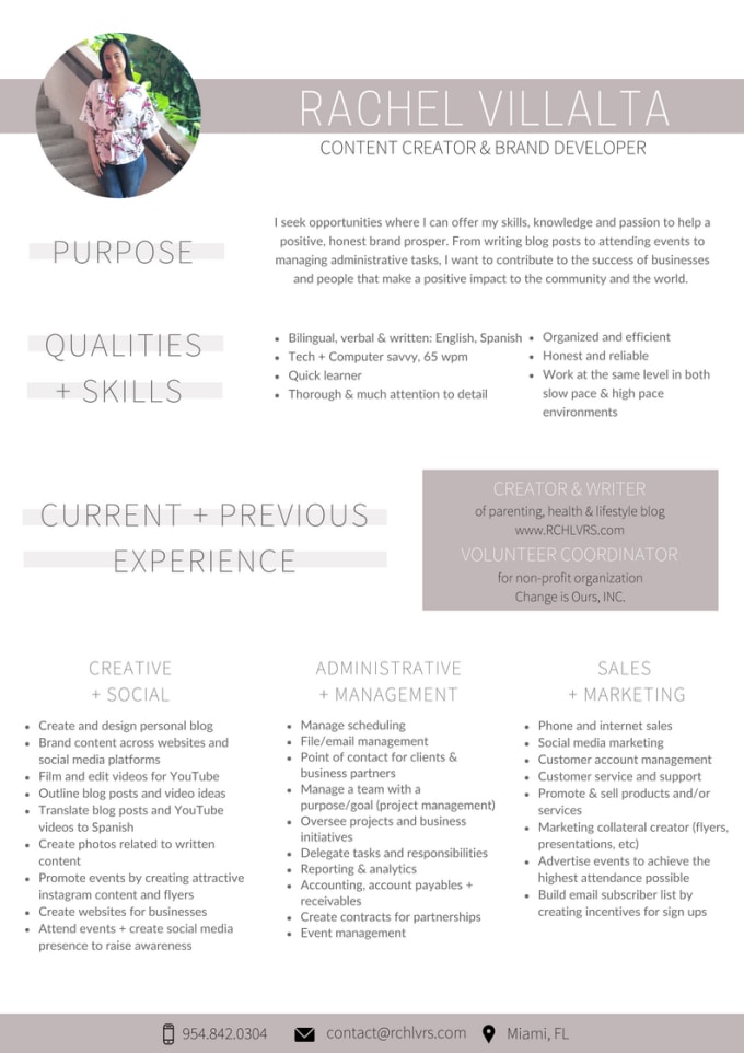 Create A Modern Resume Custom Designed And Language Edited
