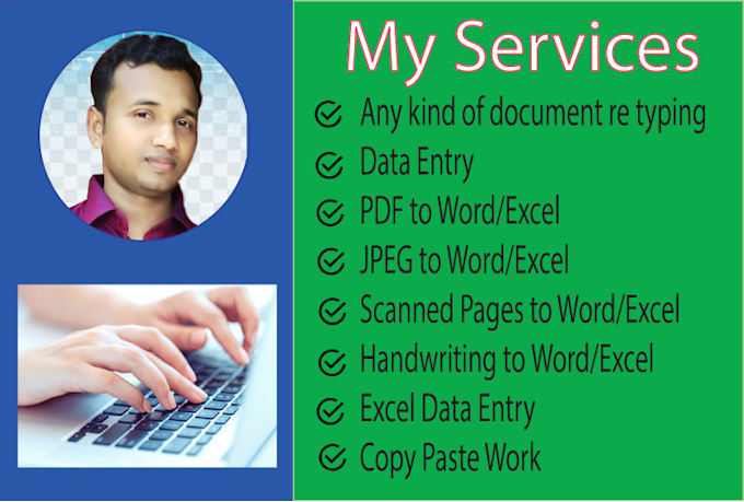 do typing and data entry