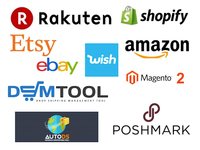 upload 100 products to amazon, etsy, shopify, magento