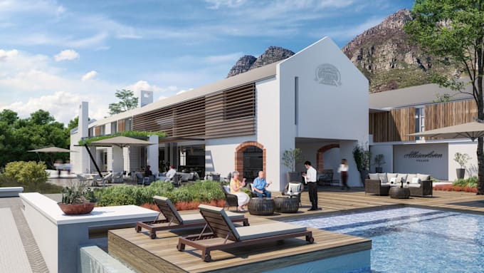 do residential house 3d model and render