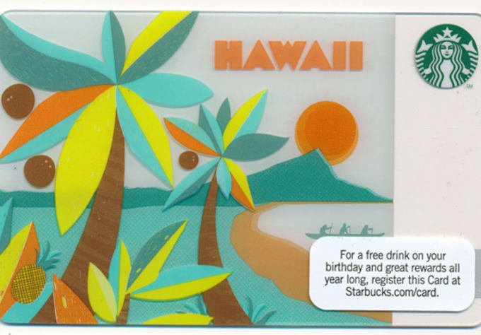 Starbucks hawaii gift card