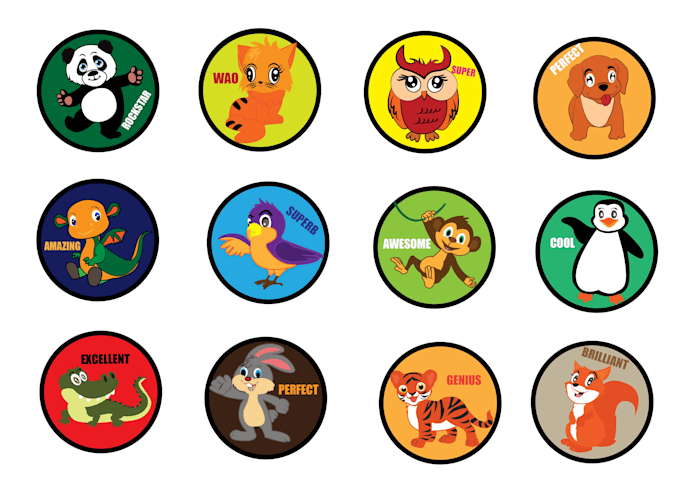 Design custom badges,stickers and labels by Ayesha_a | Fiverr