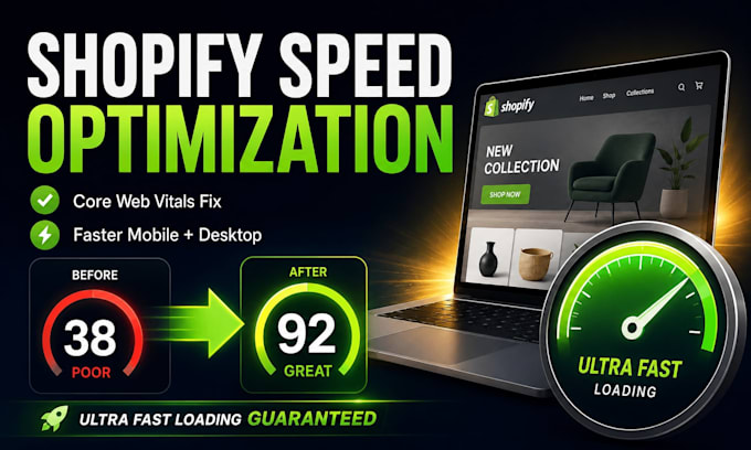 do shopify speed optimization and fix core web vitals