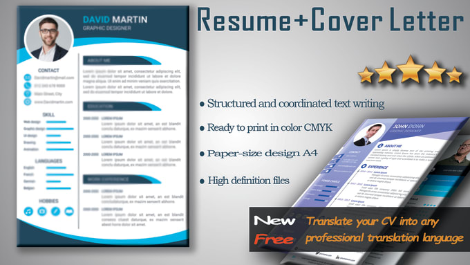 Design A Professional Cv With Your Presentation Letter By Pro1worker Fiverr