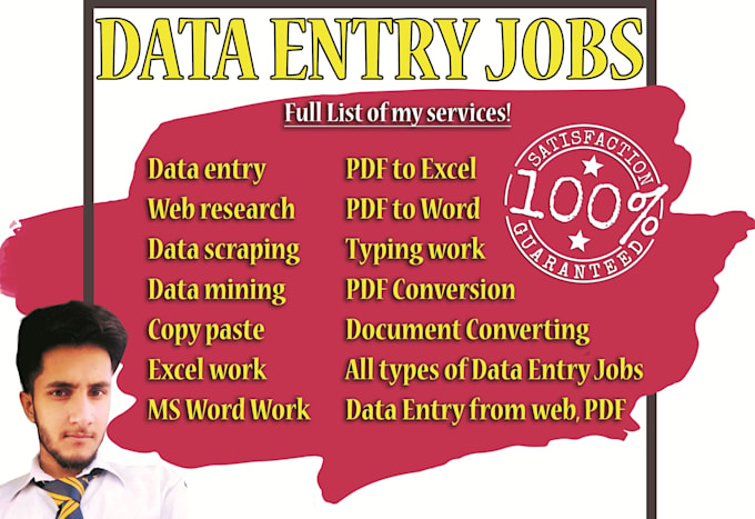 do fast and accurate data entry, copy paste, web research work