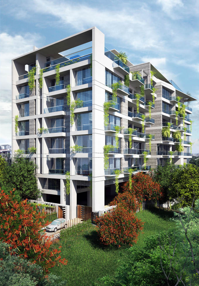 Create 3d Exterior And Interior Rendering View For Building By