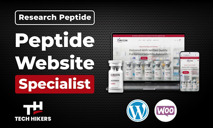 build fda compliant peptide website or research peptide store on woocommerce