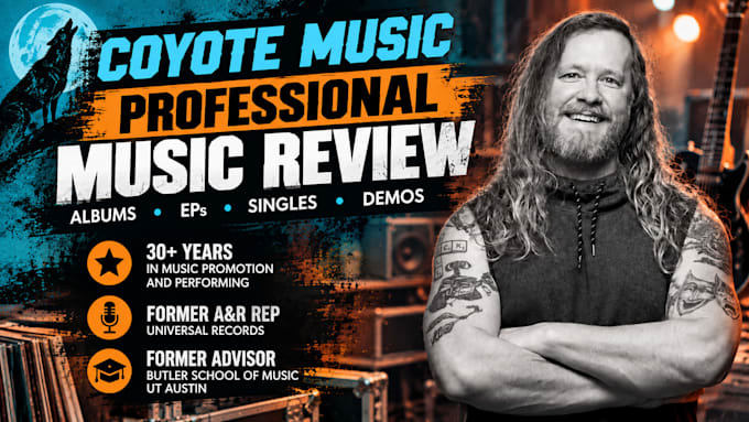 professionally review your album, ep, single or demo on coyote music