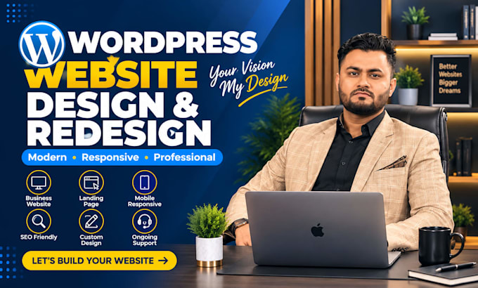 create modern wordpress website development,  design, redesign elementor website