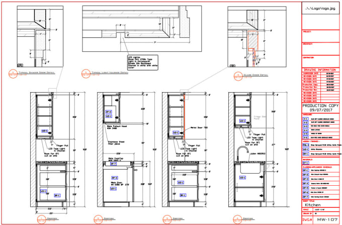 Draft detailed shop drawings for millwork and cabinetry by Dwaynecullen