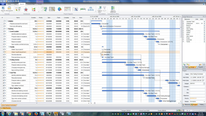 Create project plan with gantt chart by Globalstar27 | Fiverr