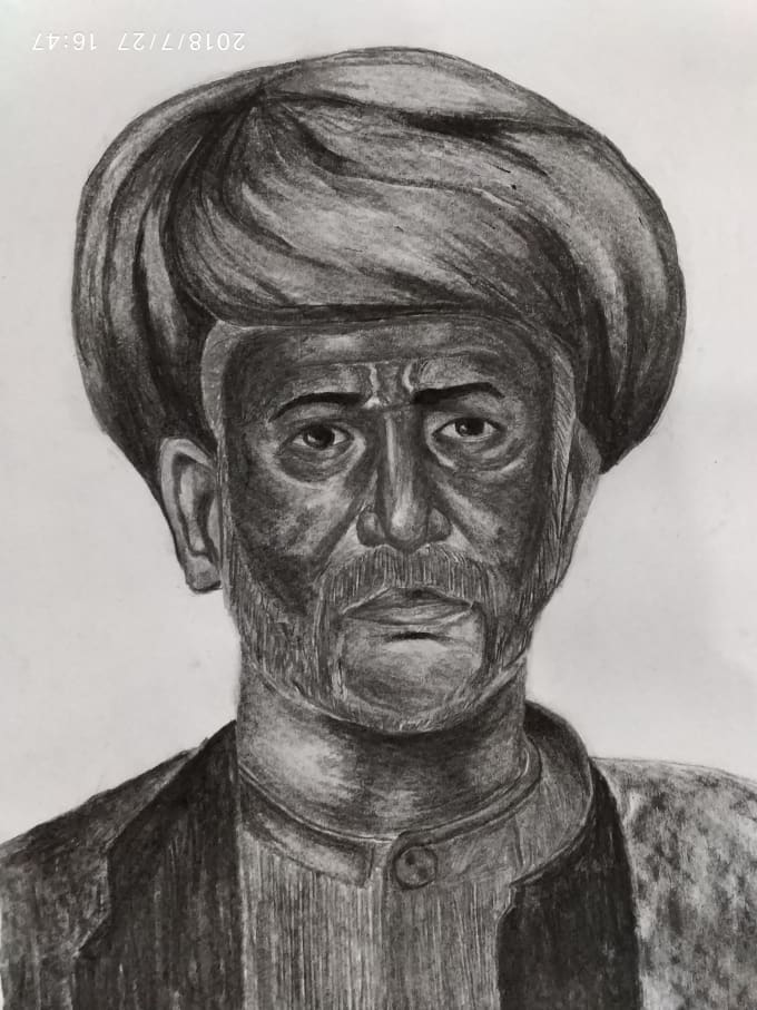 Draw A Potrait Charcoal Color Pencil Or Pencil Shading By Akshay3377