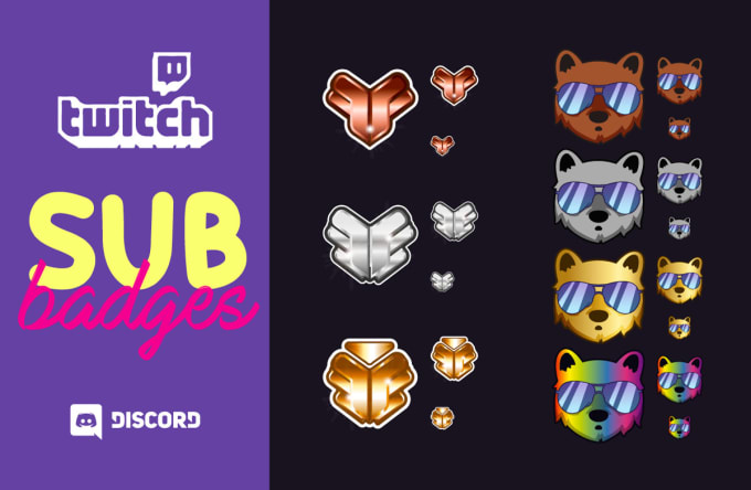 Create High Quality Custom Twitch Sub And Cheer Badges By Beyondtmoon Fiverr