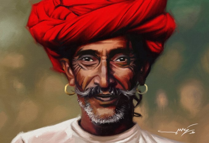 Realistic Oil Painting Or Black And White Photo Into Color By Gopal 7