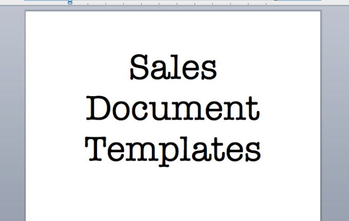 Provide you with all the sales document template you need by Campervans