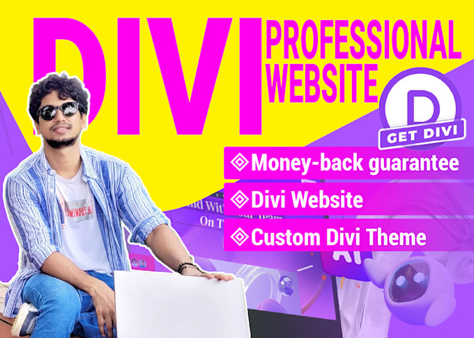 develop a professional divi website with a custom divi theme
