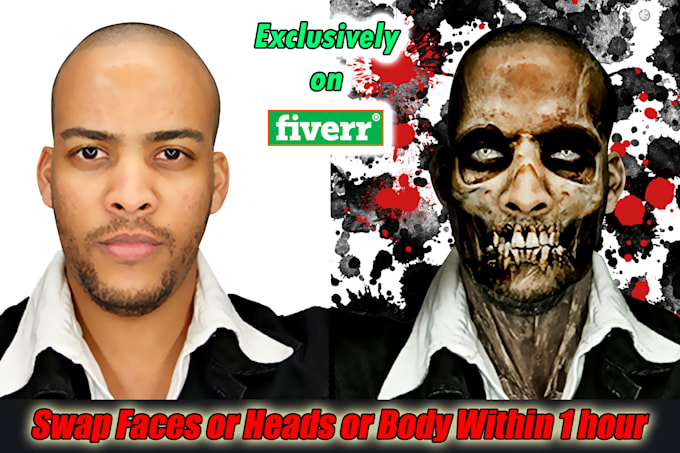 face swap, edit heads, edit body within 1 hour