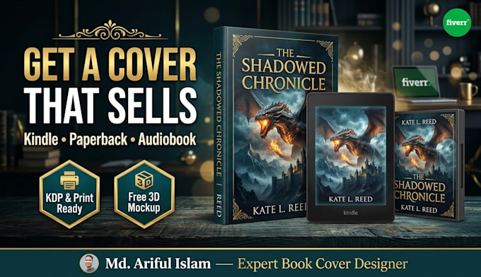 design a bestseller book cover, ebook cover, and kdp book cover