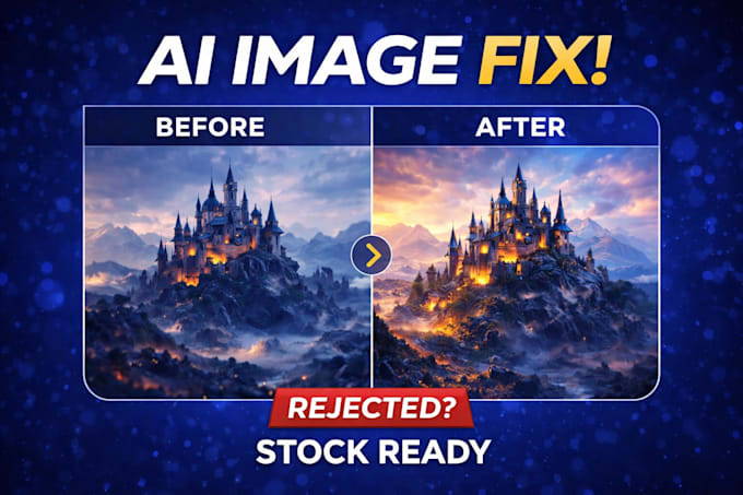 fix ai generated images and make them stock ready