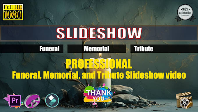 create a touching memorial slideshow video in loving memory