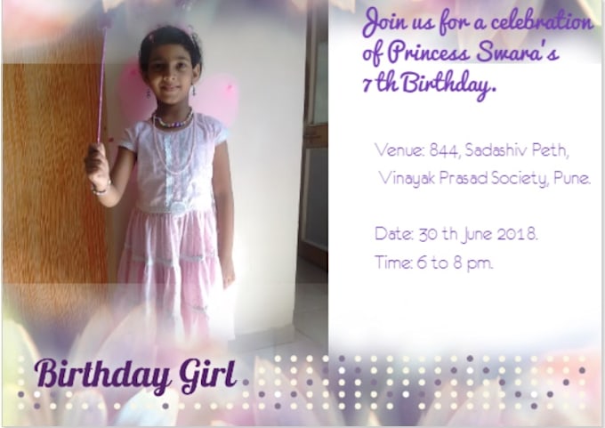 Design An Invitation Card For Any Event By Sanikabadve