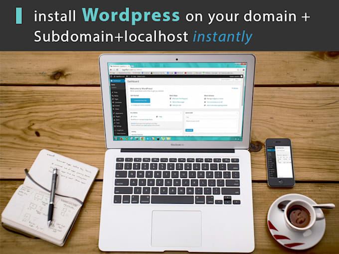 install wordpress on domain , subdomain and on localhost