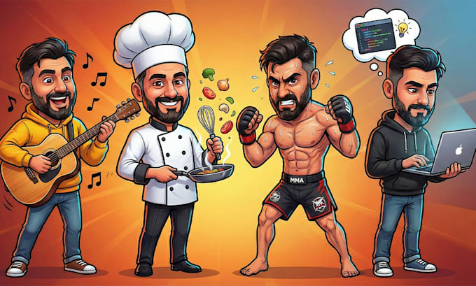 do cartoon caricature for you