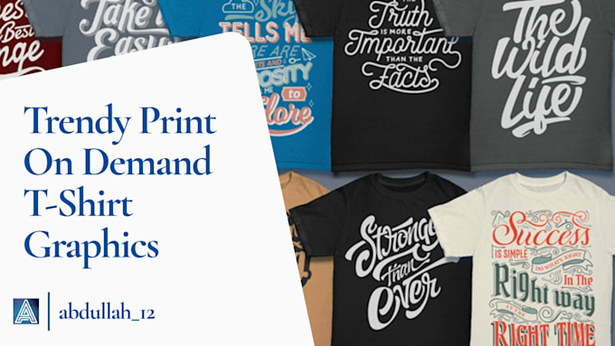 design trendy print on demand tshirt graphics for redbubble and etsy
