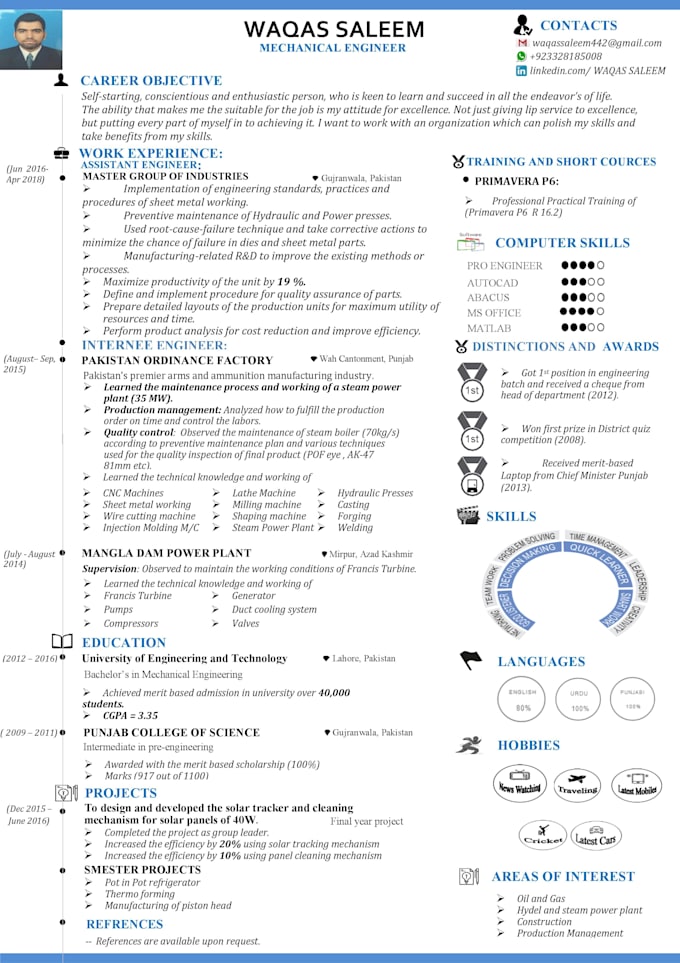Write professional and attention grabbing resume or cv by Afaq1020