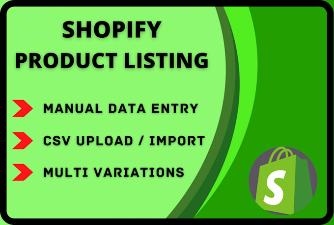 do shopify product listing, product upload and SEO optimization