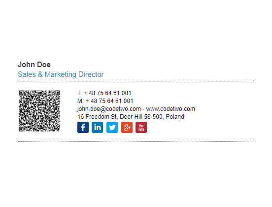 QR code embedded in a professional email signature showcasing best practices for tracking analytics, visual appeal, logo integration, and avoiding common mistakes.