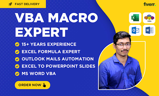 do any excel vba macro, outlook, powerpoint, ms word