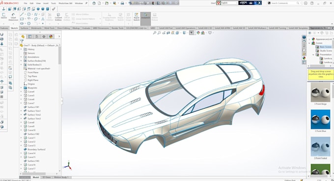 do 2d autocad 3d solidworks design, animation, and rendering