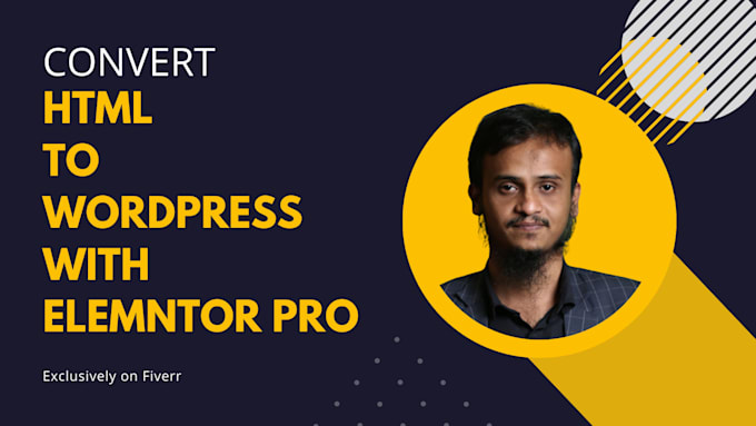 convert HTML to SEO ready wordpress using elementor pro