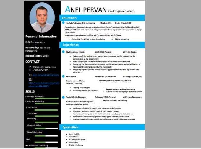 Write Rewrite Cv Resume And Cover Letter By Alih33079 Fiverr