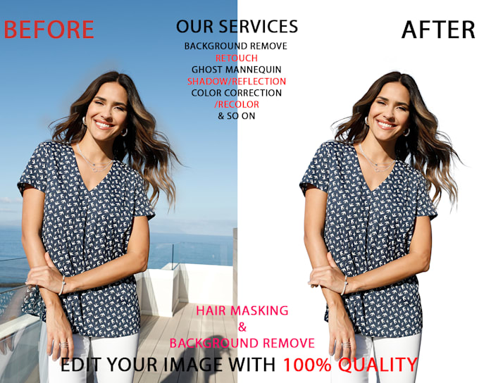 do 10 photos retouch shadow reflection hair masking