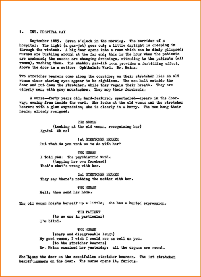 film script layout example