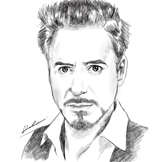 Make a time lapse process video of your portrait drawing by