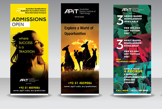 design creative inovative banner and standee