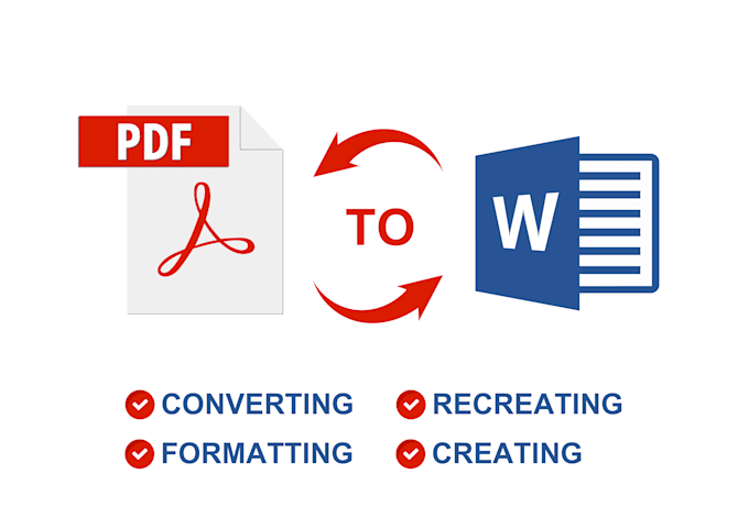 convert, recreate and format PDF to word